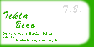 tekla biro business card